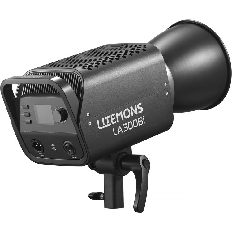 Godox Litemons LA300Bi Bi-Color LED Monolight (3-Light Kit with Stands, Black)