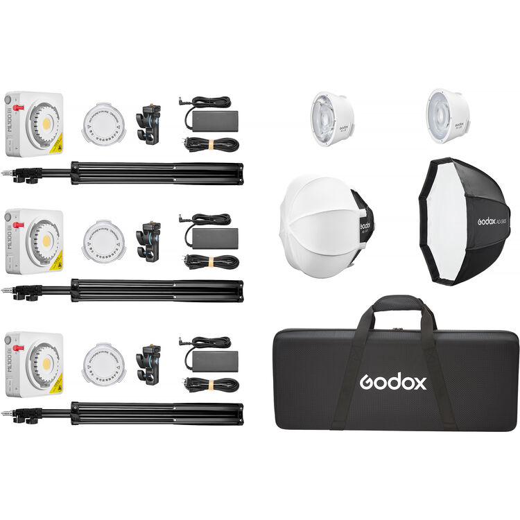 Godox ML100Bi Bi-Color Portable LED Light (Light Kit 3)