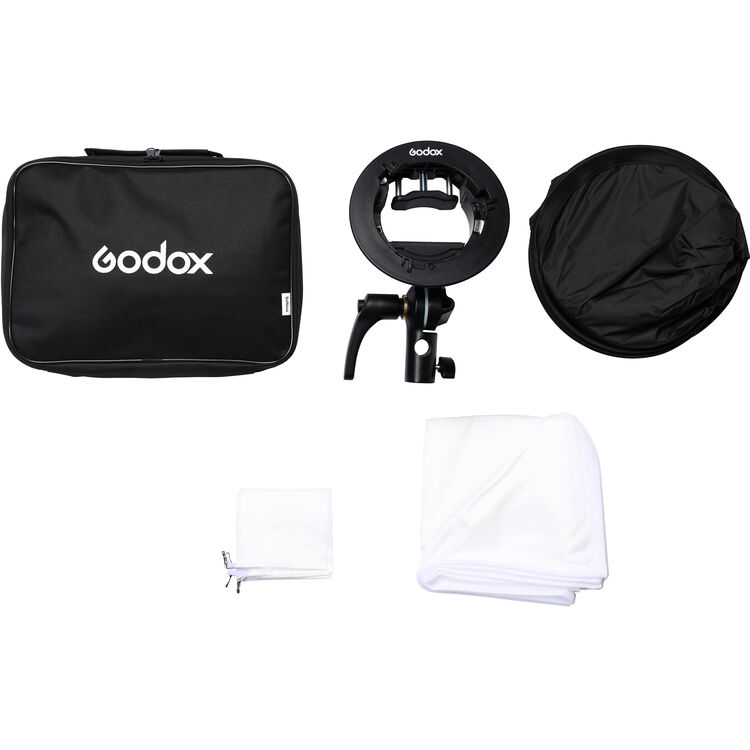 Godox SGUV6060 S2 Speedlite Bracket with Softbox & Carrying Bag Kit (23.6 x 23.6")